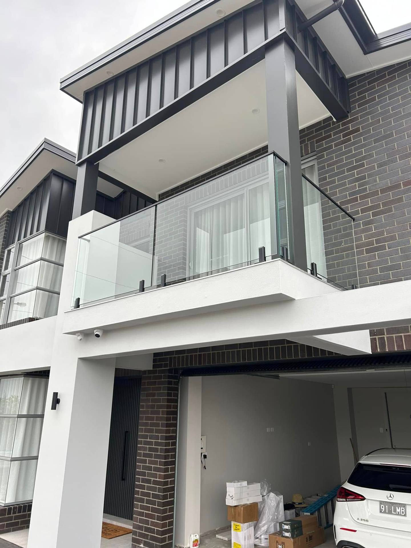 Frameless glass balustrade on a residential balcony